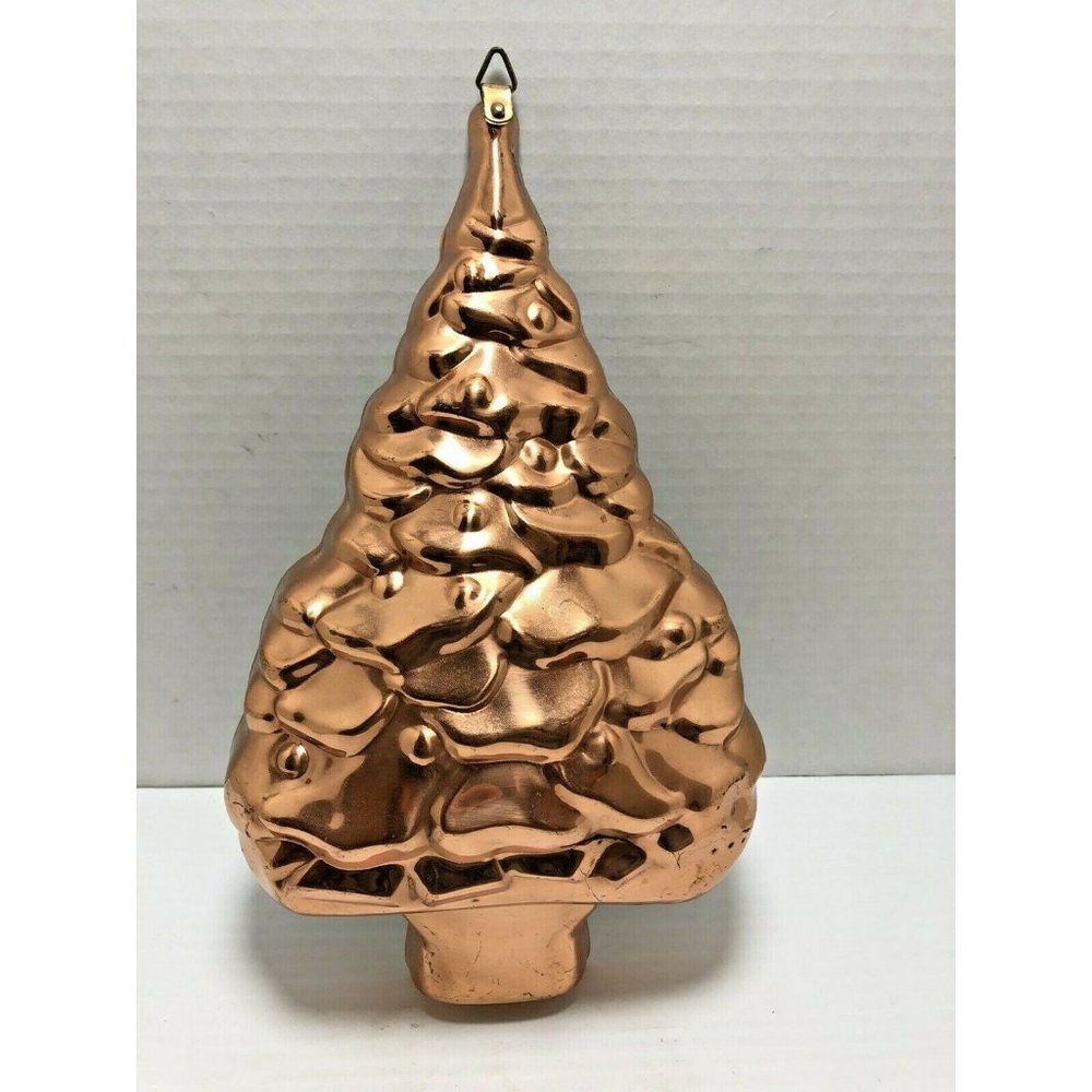 Copper Mold  Christmas Tree Benjamin & Medwin  Cake  Decor 10" tall Vintage MIK